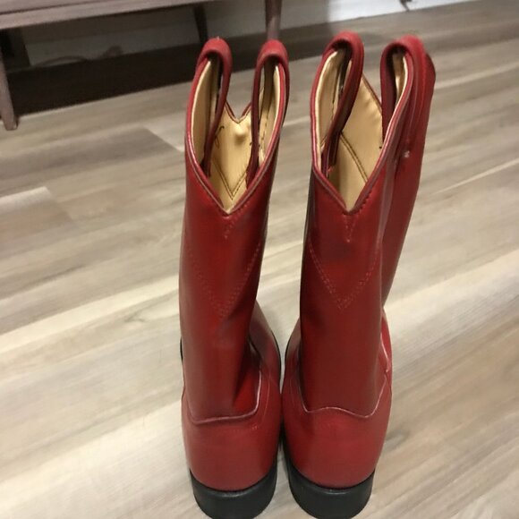 Laredo Ladies Red Leather Western Boots Size 8 - Picture 5 of 6